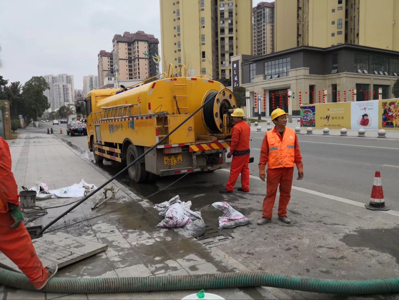 兰洋镇排污管道清淤-管道清洗